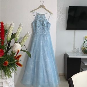 FREE GIFT!!! NEW sky blue ball gown dress